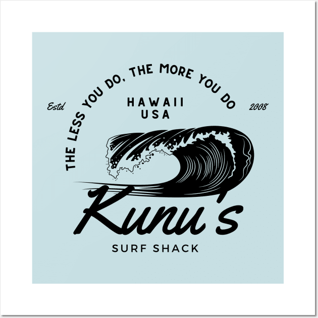 Kunu's Surf Shack blk Wall Art by Nostalgia*Stuff